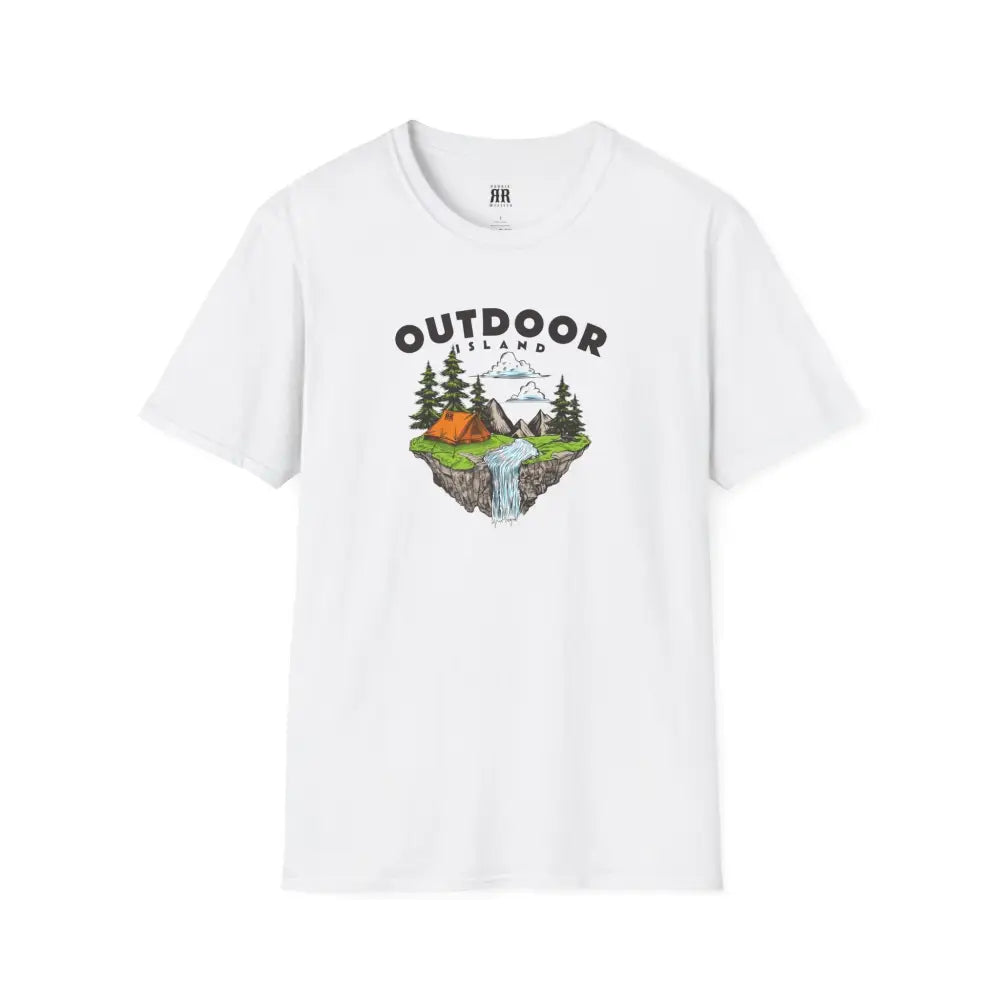 Outdoor Island Comfort Tee – Adventure Awaits Double R Western’s Hot Off The Trail White / L T Shirt