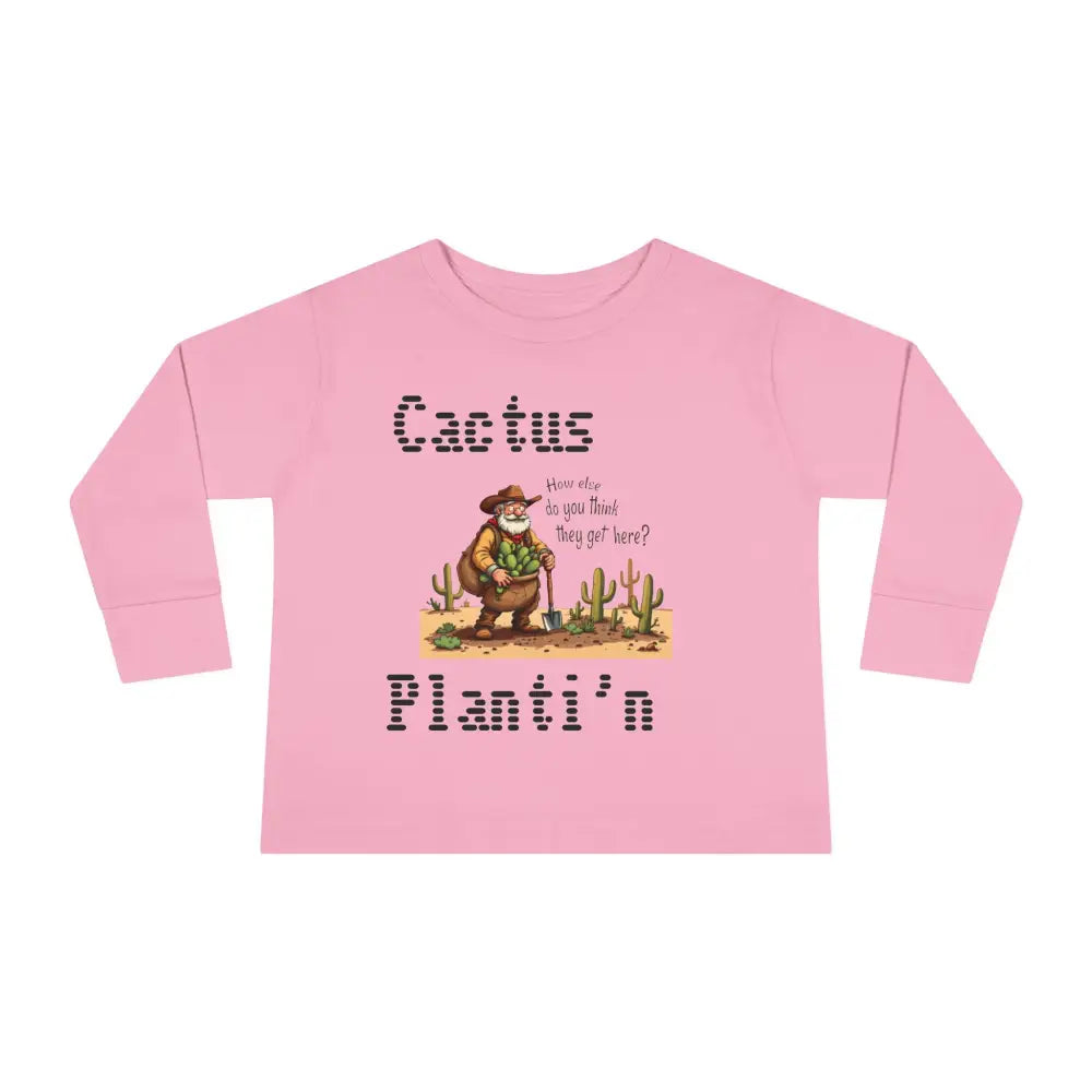 ’Prickly Adventure’ - Double R Western’s - Toddler Long Sleeve Tee - 2T / Pink - Kids clothes