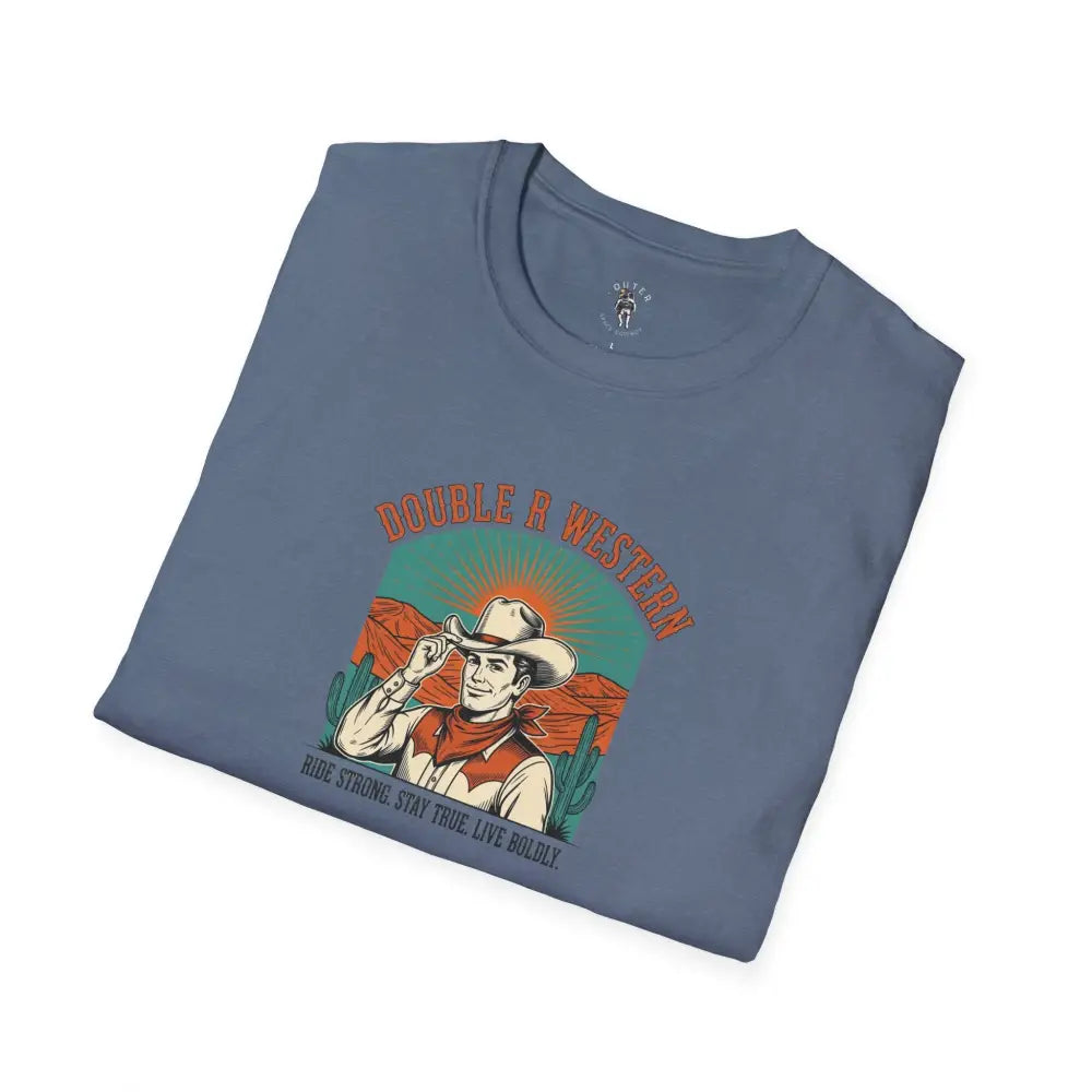 Retro Western Vintage Tee – Unisex Old West Style T Shirt