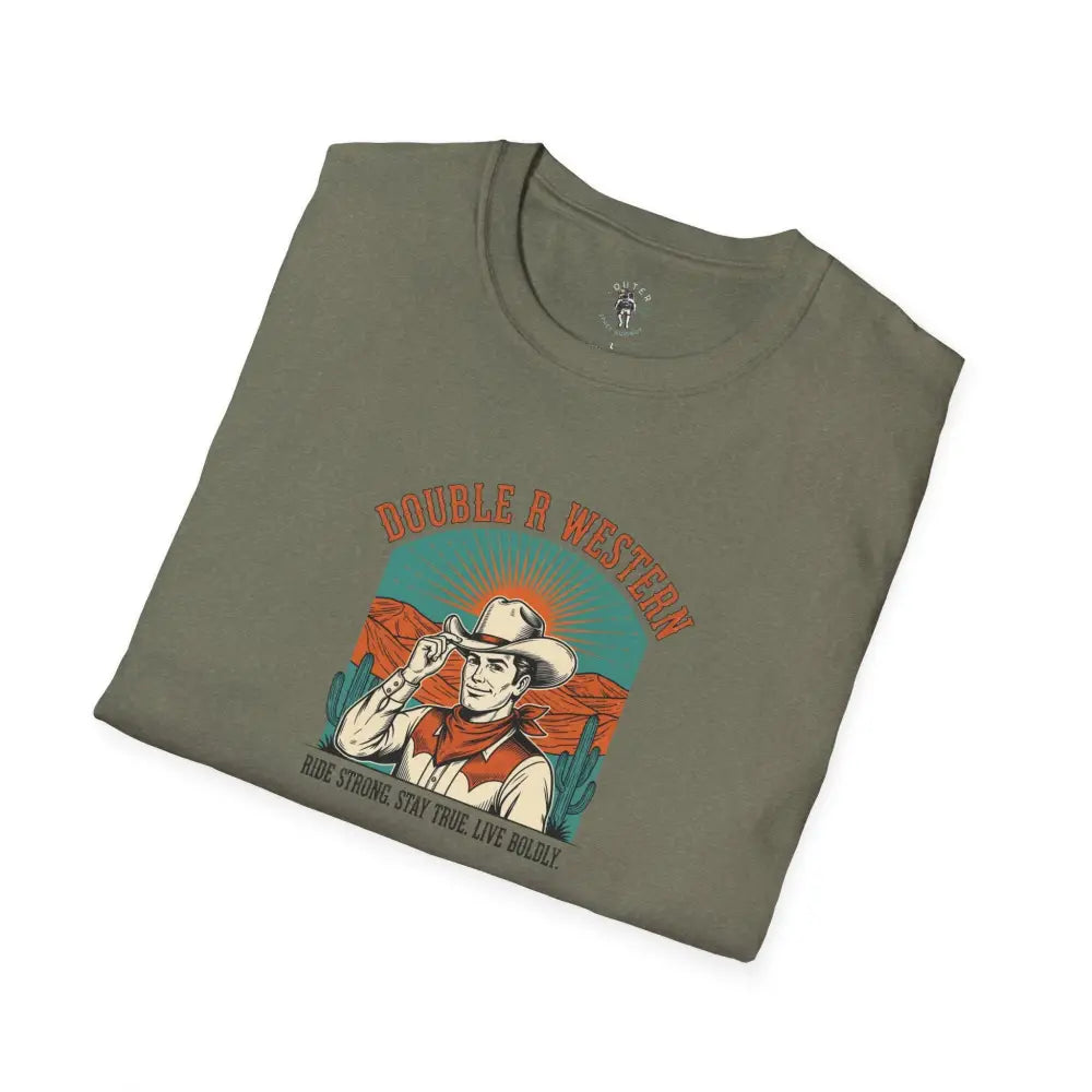 Retro Western Vintage Tee – Unisex Old West Style T Shirt