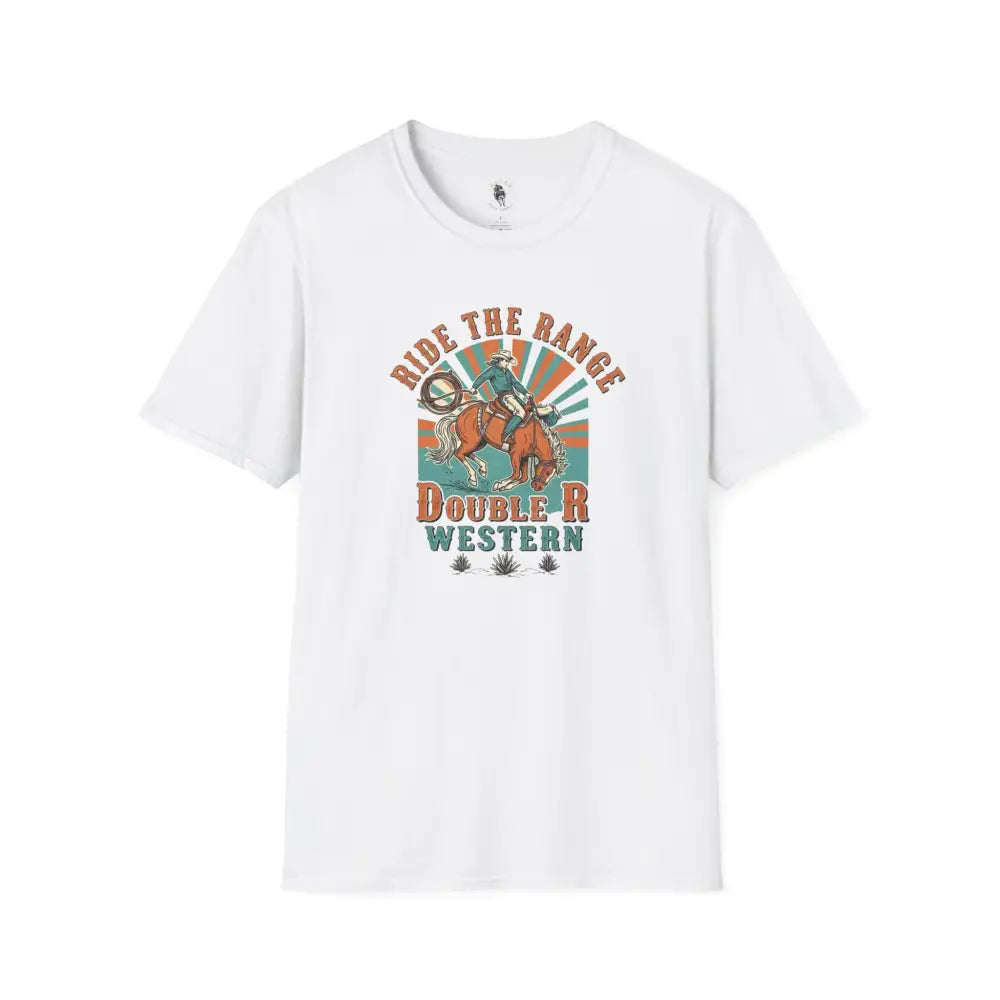 Ride the Range Vintage Western Tee – Double R Western™ White / XS T Shirt