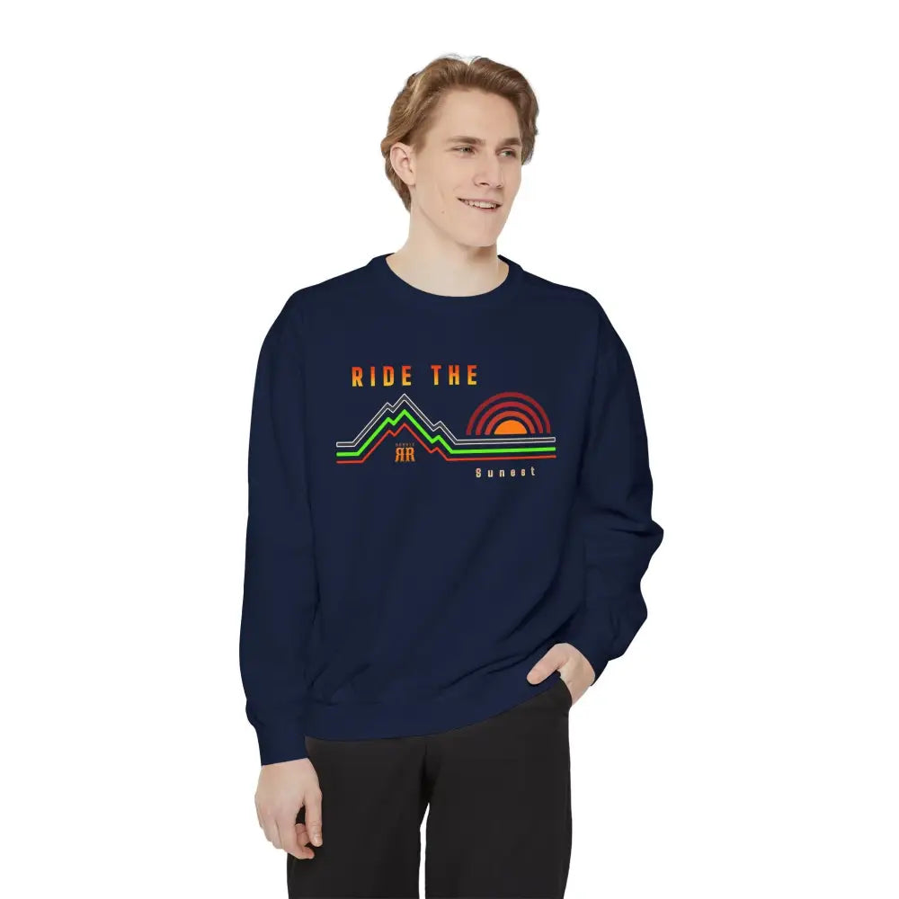 ’Ride the Sunset’ Double R western’s Dyed Sweatshirt Sweatshirt