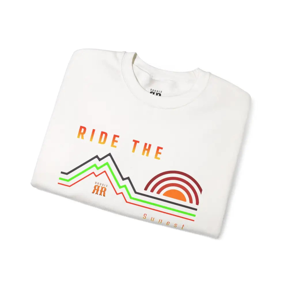 ’Ride the sunset’ Double R Western’s Women’s Heavy Blend™ Crewneck Sweatshirt Sweatshirt