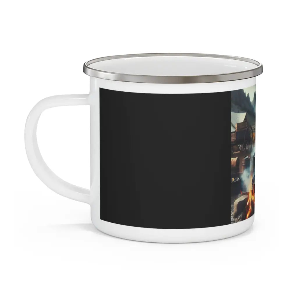 ’Rustic Cowboy Enamel Camp Cup’ Double R Western’s Enamel Camping Mug 12oz Mug
