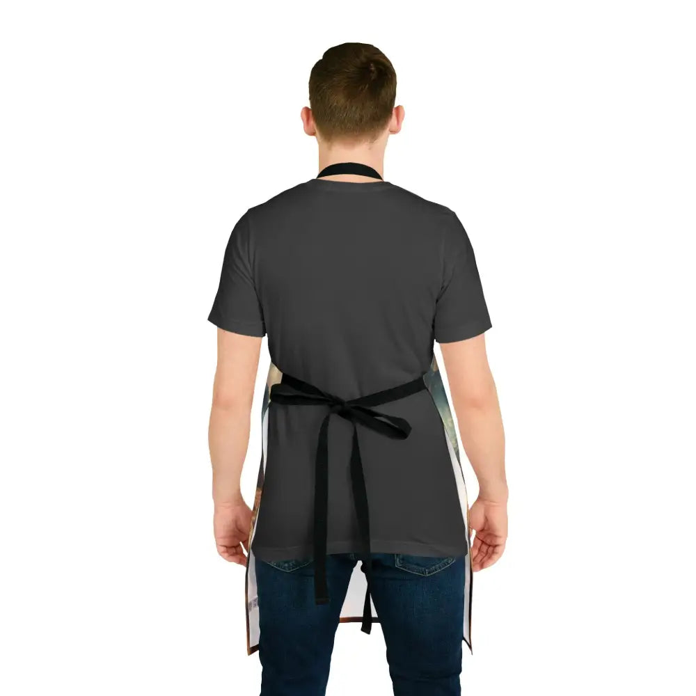 ’Rustic Teton Chef’ Double R Western’s Western BBQ & Kitchen Apron Apron 5 Color Straps (AOP) One size / Black All Over