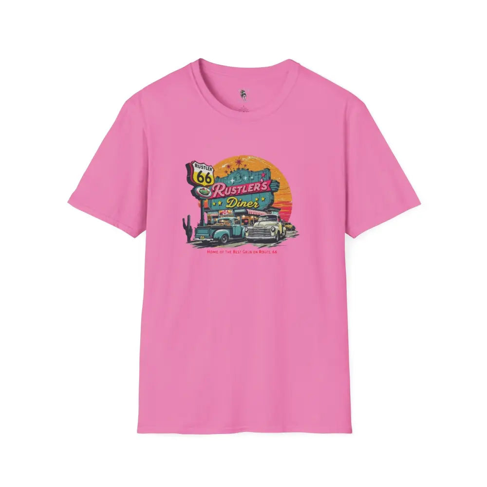 ’Rustler’s Diner Tee’ Double R Western’s™ Softstyle T Shirt S / Azalea T Shirt