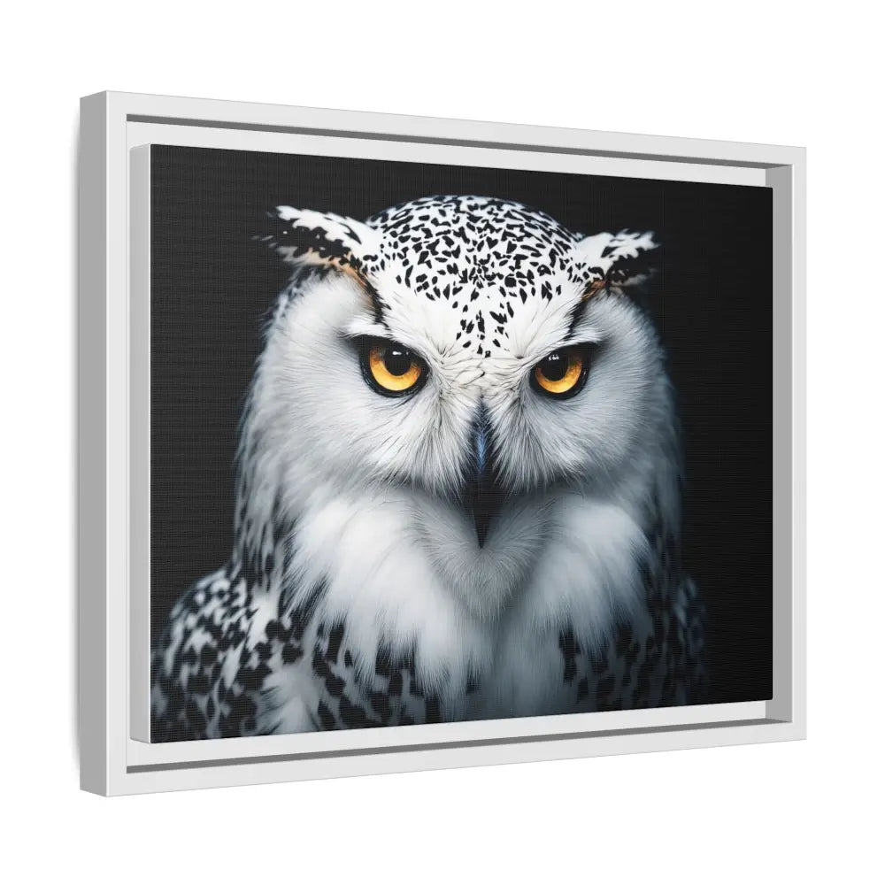 Sacred Snow Owl Framed Canvas - Double R Western™ - Canvas