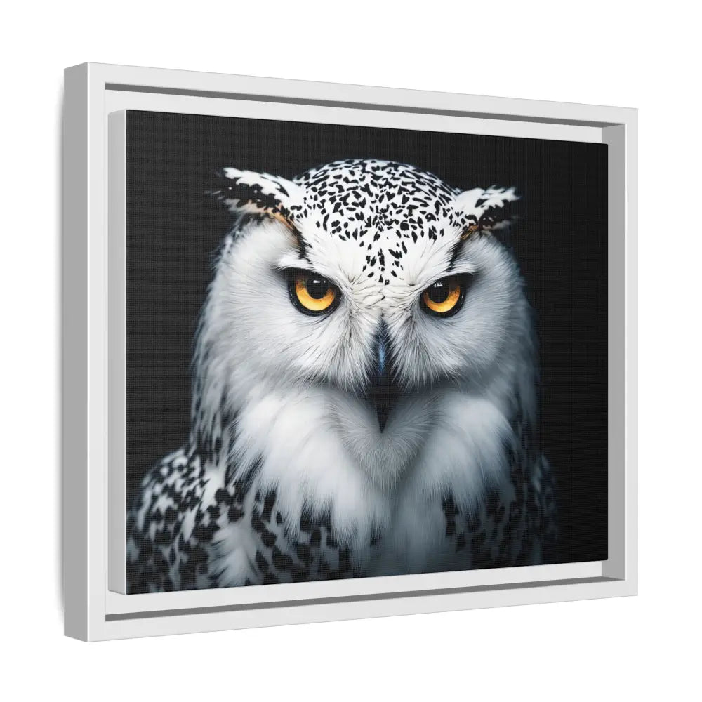 Sacred Snow Owl Framed Canvas - Double R Western™ - Canvas