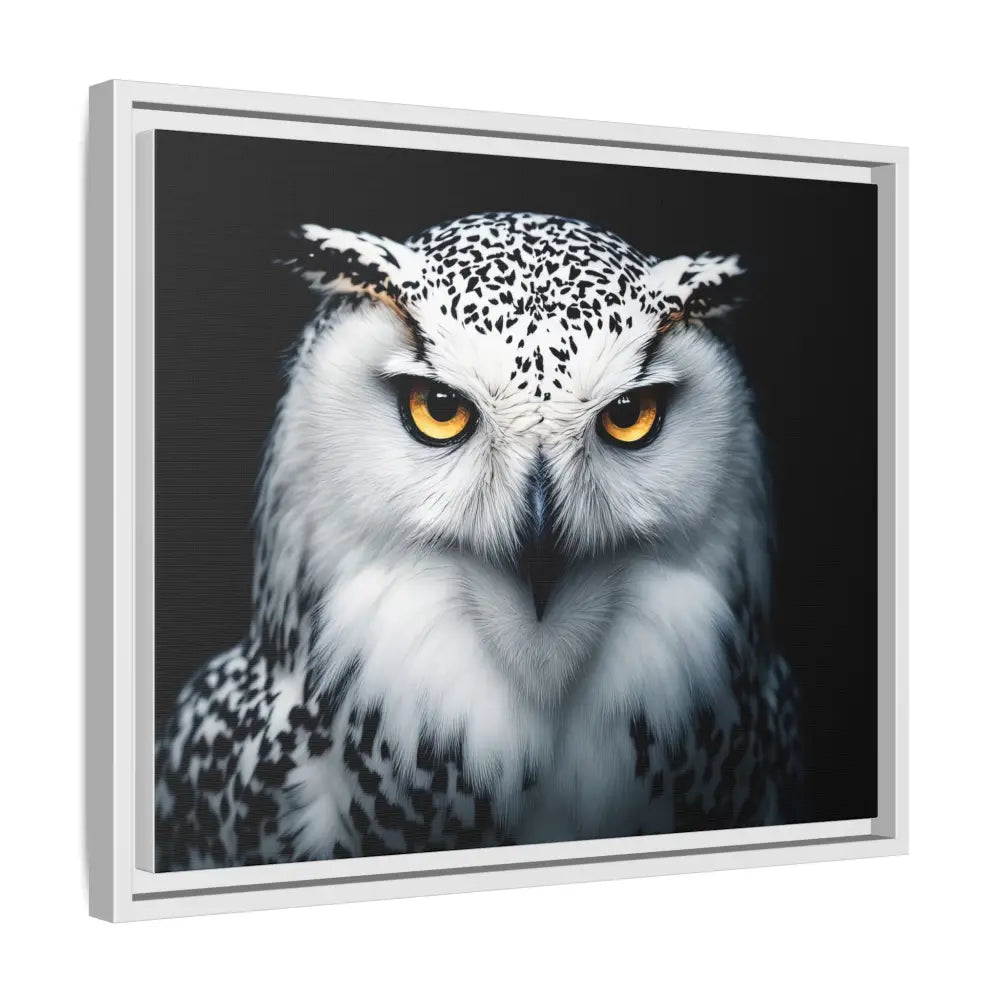 Sacred Snow Owl Framed Canvas - Double R Western™ - Canvas