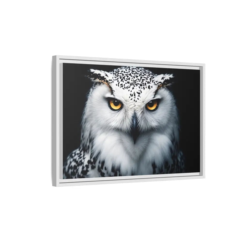 Sacred Snow Owl Framed Canvas - Double R Western™ - Canvas
