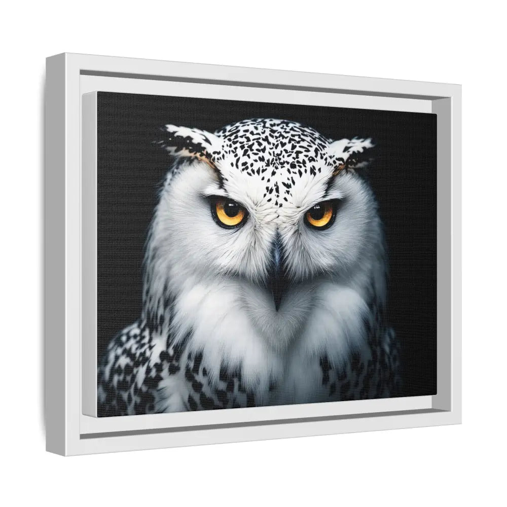 Sacred Snow Owl Framed Canvas - Double R Western™ - Canvas