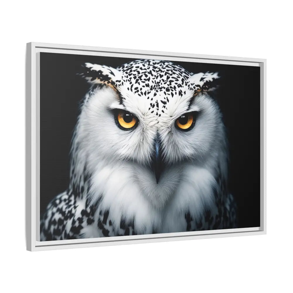 Sacred Snow Owl Framed Canvas - Double R Western™ - Canvas