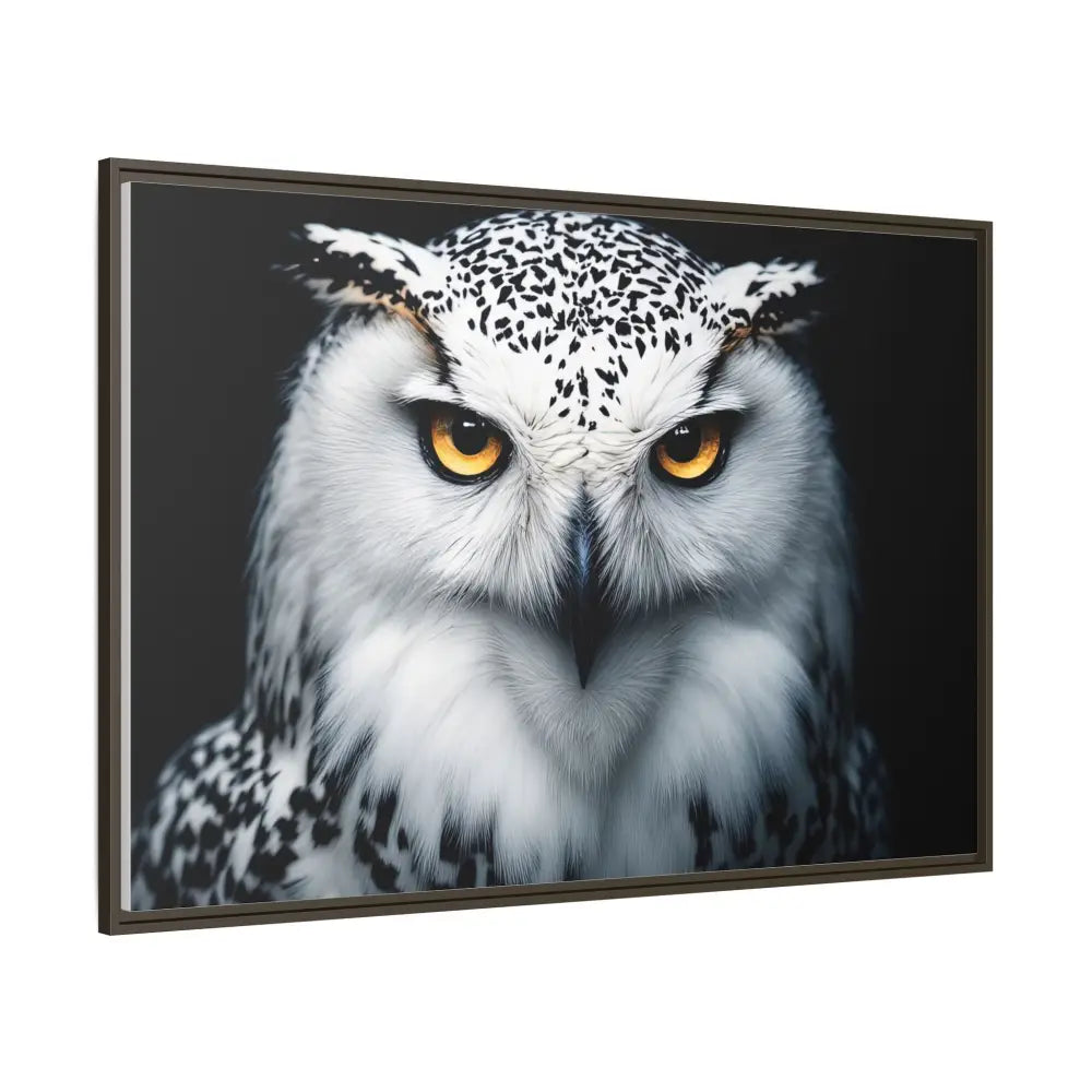Sacred Snow Owl Framed Canvas - Double R Western™ - Canvas
