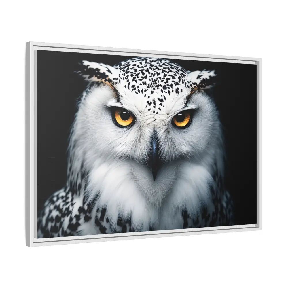 Sacred Snow Owl Framed Canvas - Double R Western™ - Canvas