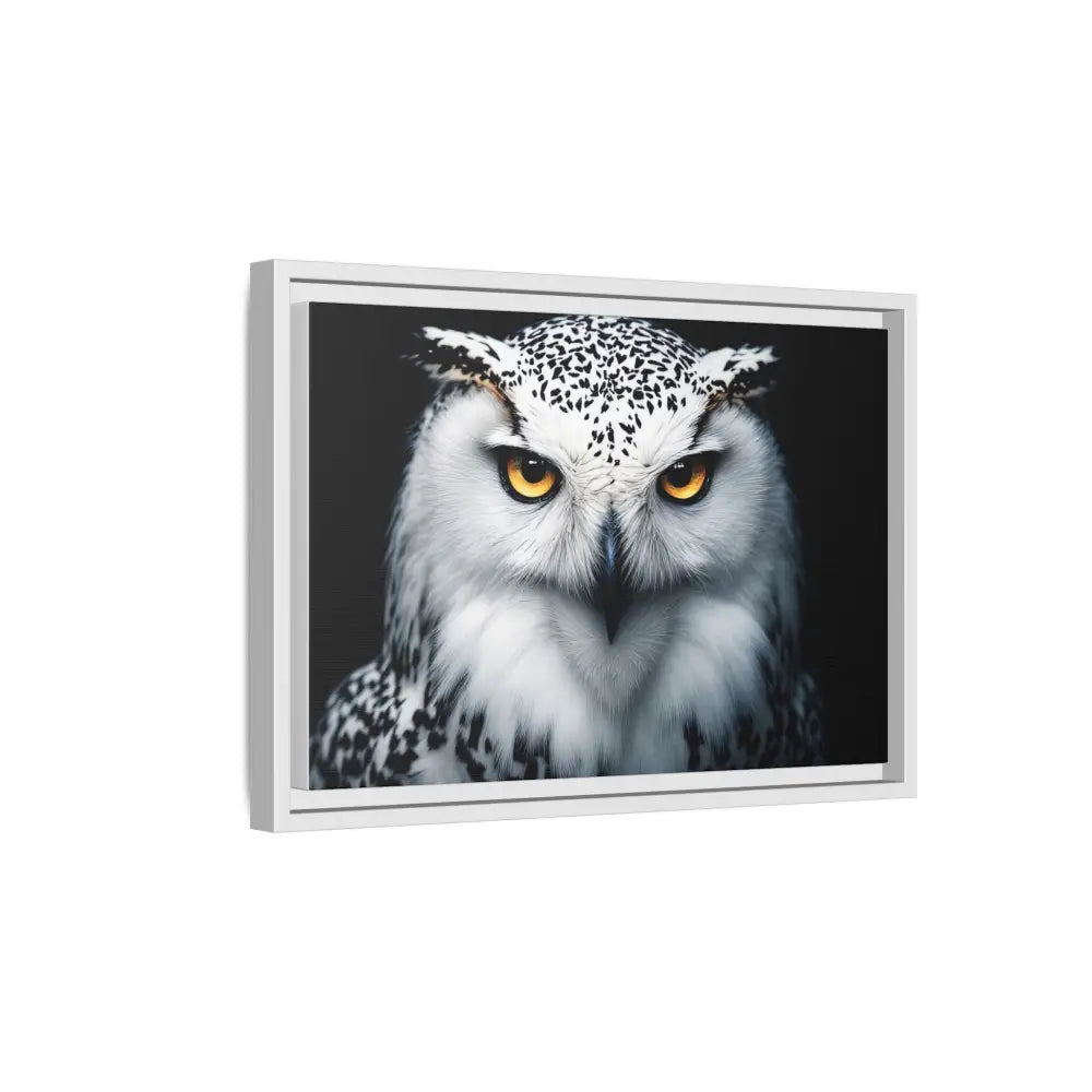 Sacred Snow Owl Framed Canvas - Double R Western™ - Canvas