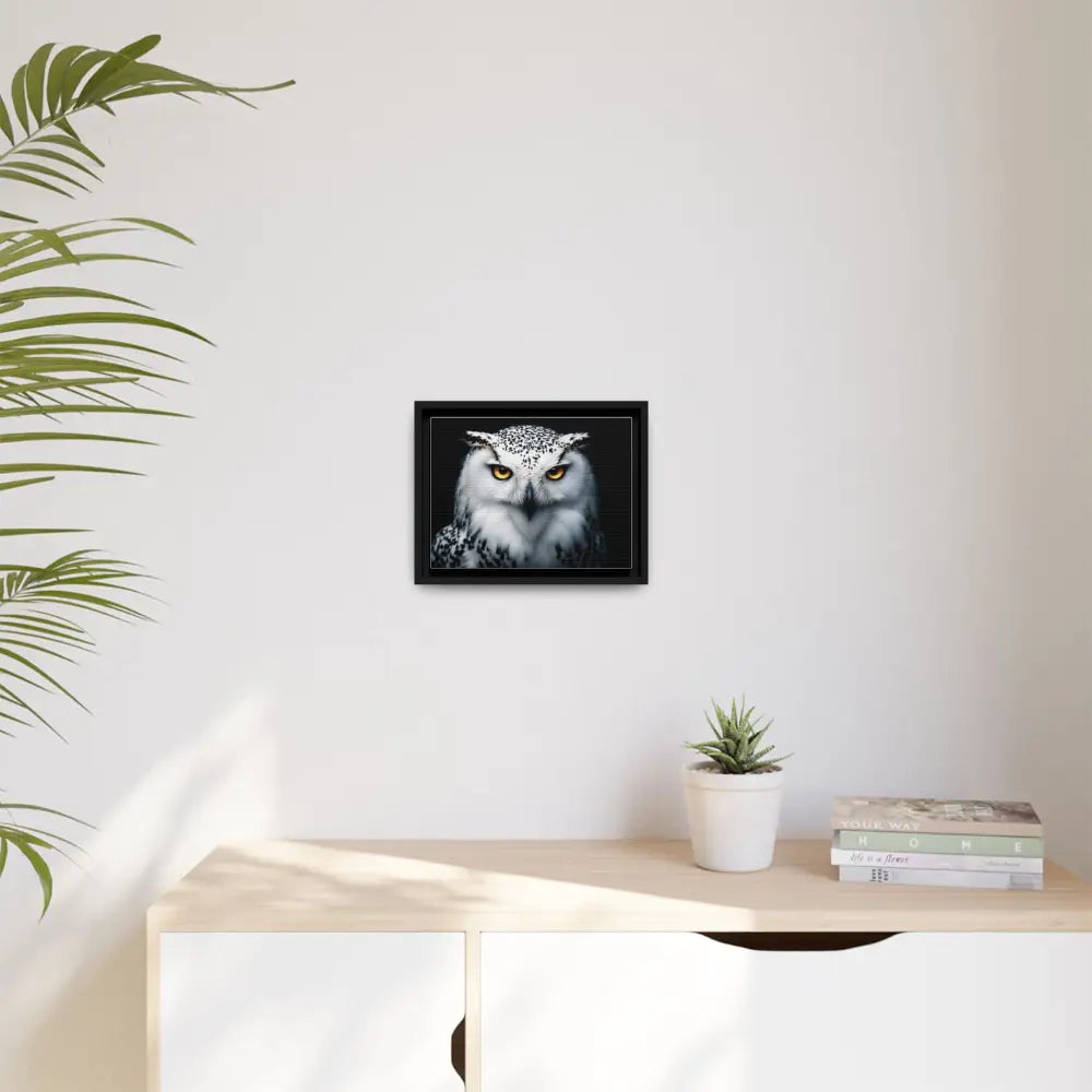 Sacred Snow Owl Framed Canvas - Double R Western™ - Canvas