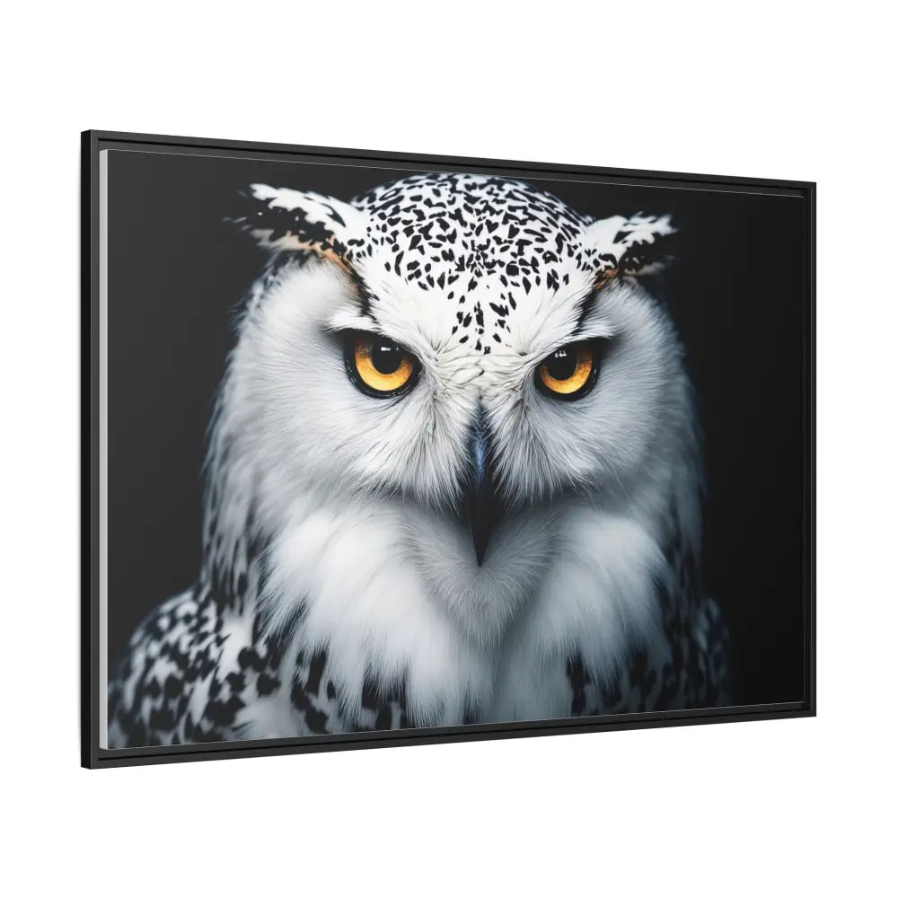 Sacred Snow Owl Framed Canvas - Double R Western™ - Canvas