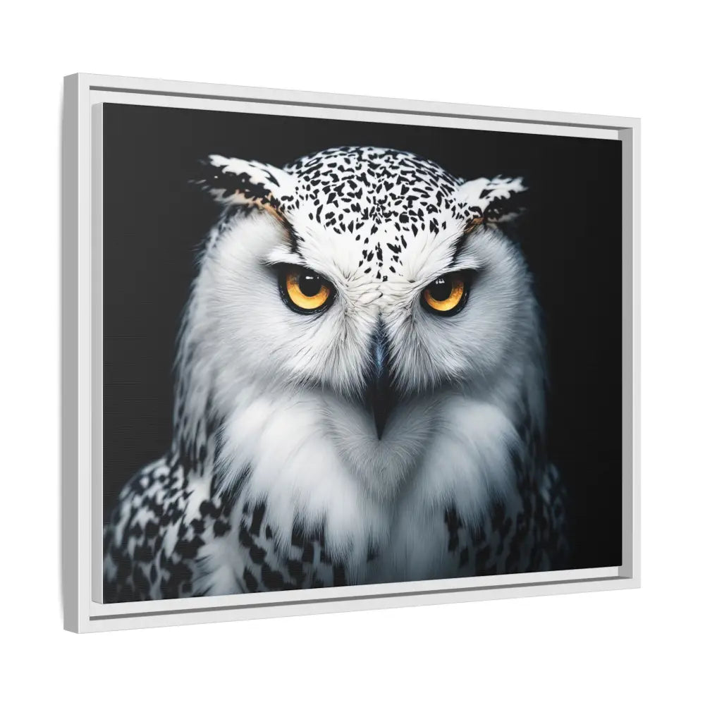 Sacred Snow Owl Framed Canvas - Double R Western™ - Canvas