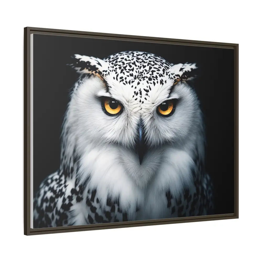 Sacred Snow Owl Framed Canvas - Double R Western™ - Canvas
