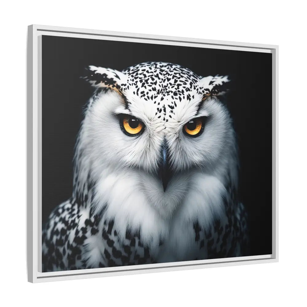 Sacred Snow Owl Framed Canvas - Double R Western™ - Canvas