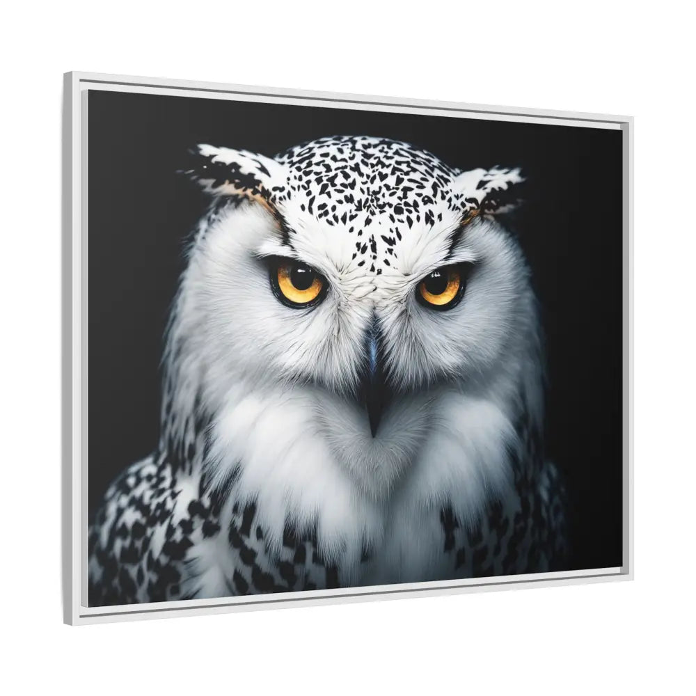 Sacred Snow Owl Framed Canvas - Double R Western™ - Canvas