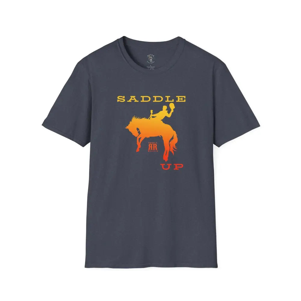 ’Saddle Up’ Double R Western’s™ Softstyle T Shirt XS / Heather Navy T Shirt
