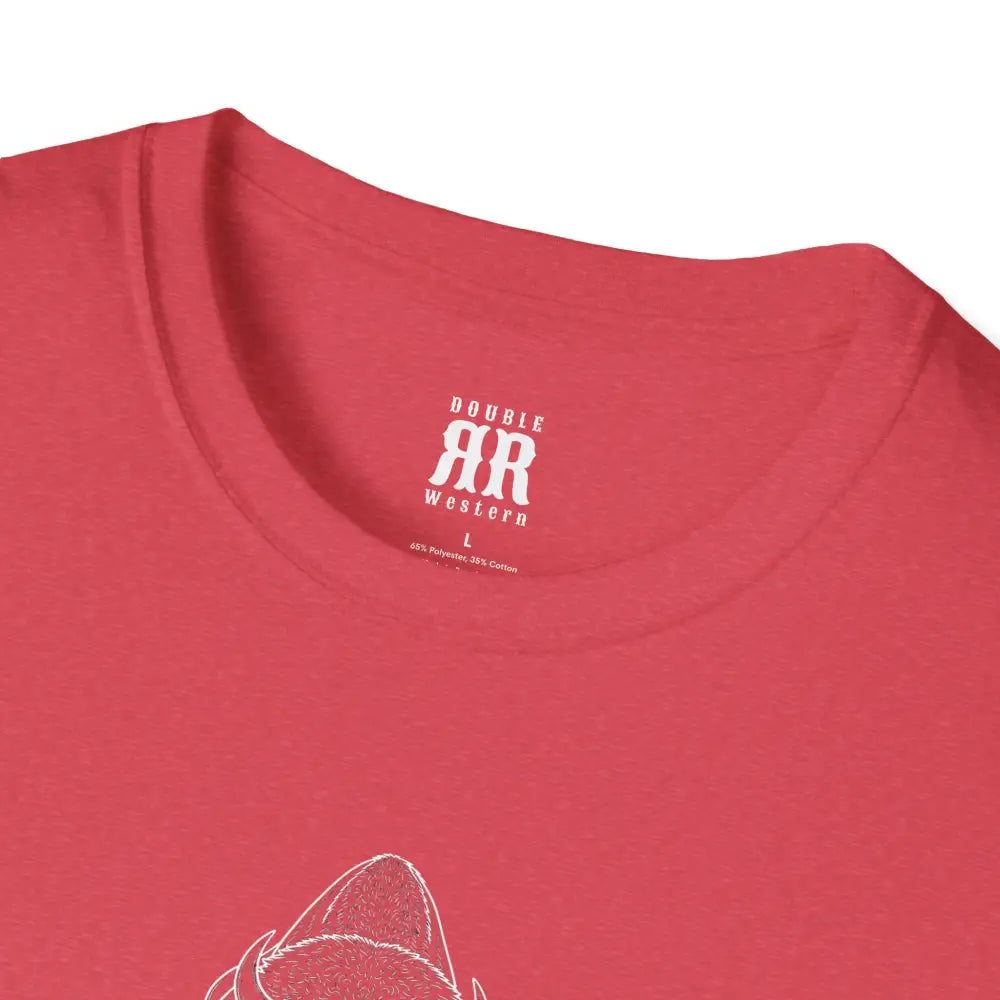 Spirit Line “Roam Free” White Bison Tee – Double R Western™ Hot Off The Trail T Shirt
