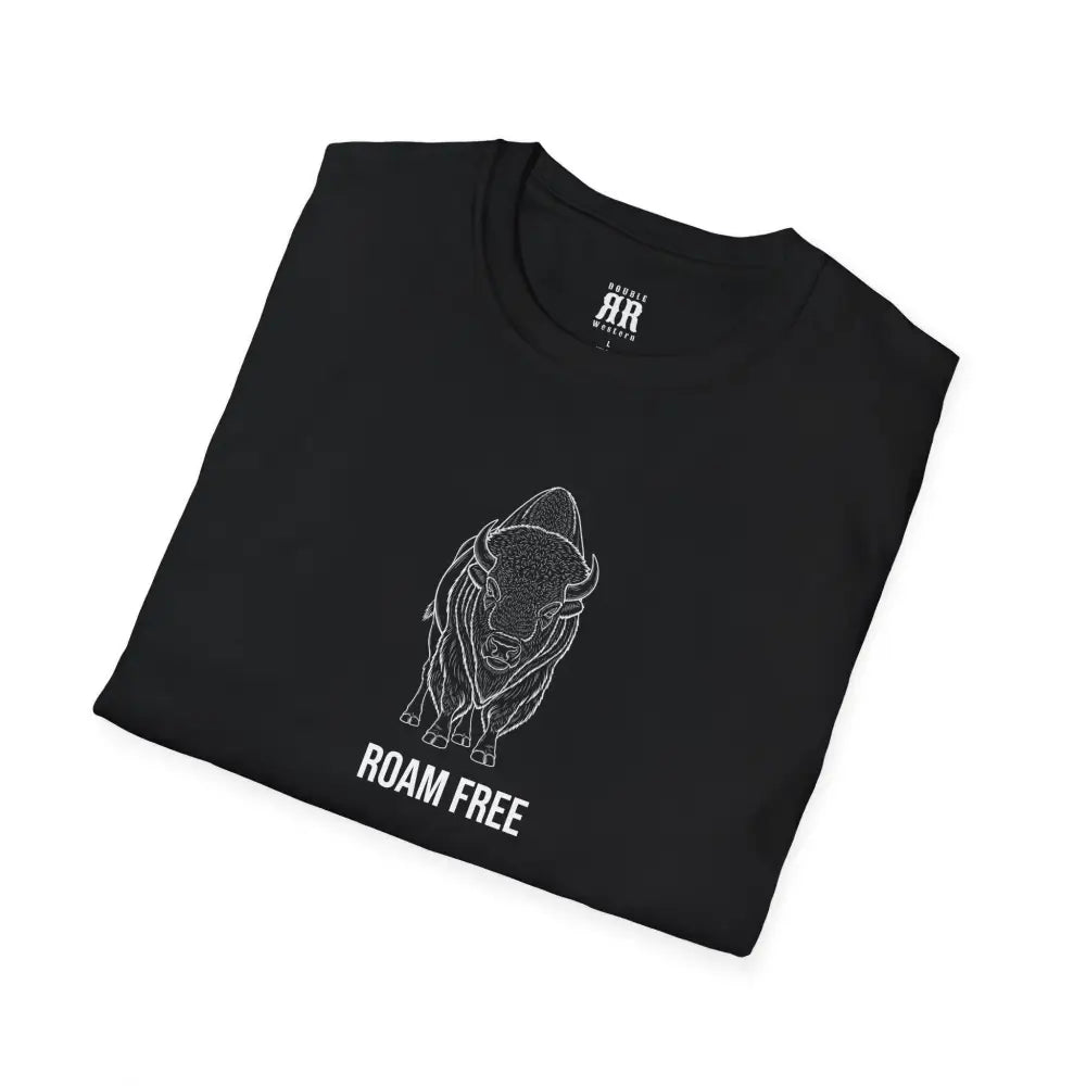 Spirit Line “Roam Free” White Bison Tee – Double R Western™ Hot Off The Trail T Shirt