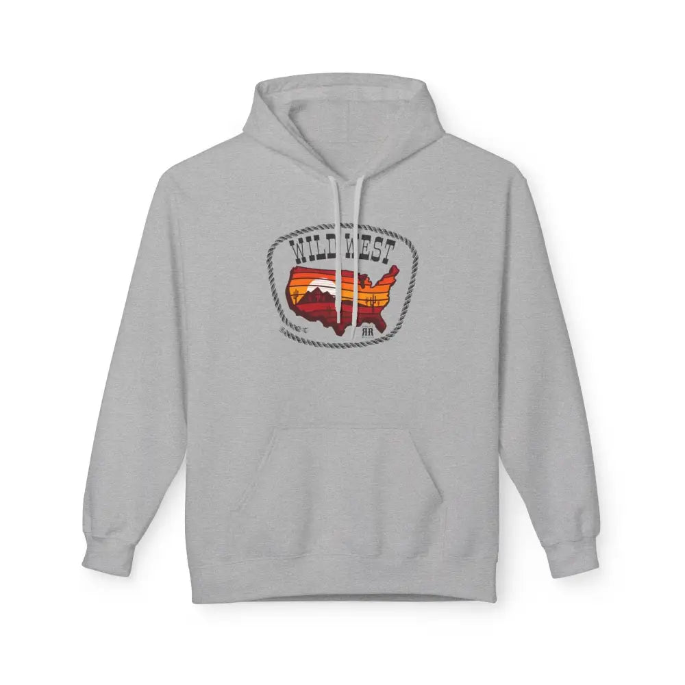 ’Sunset Trails’ Double R western Women’s Hooded Sweatshirt Sport Grey / S Hoodie