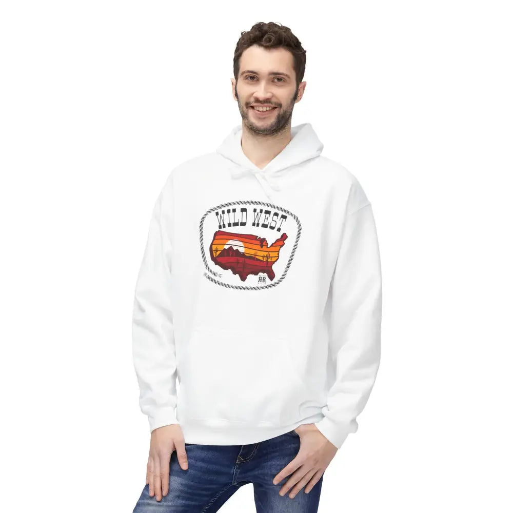 ’Sunset Trails’ Double R Western’s Men’s Hooded Sweatshirt Hoodie
