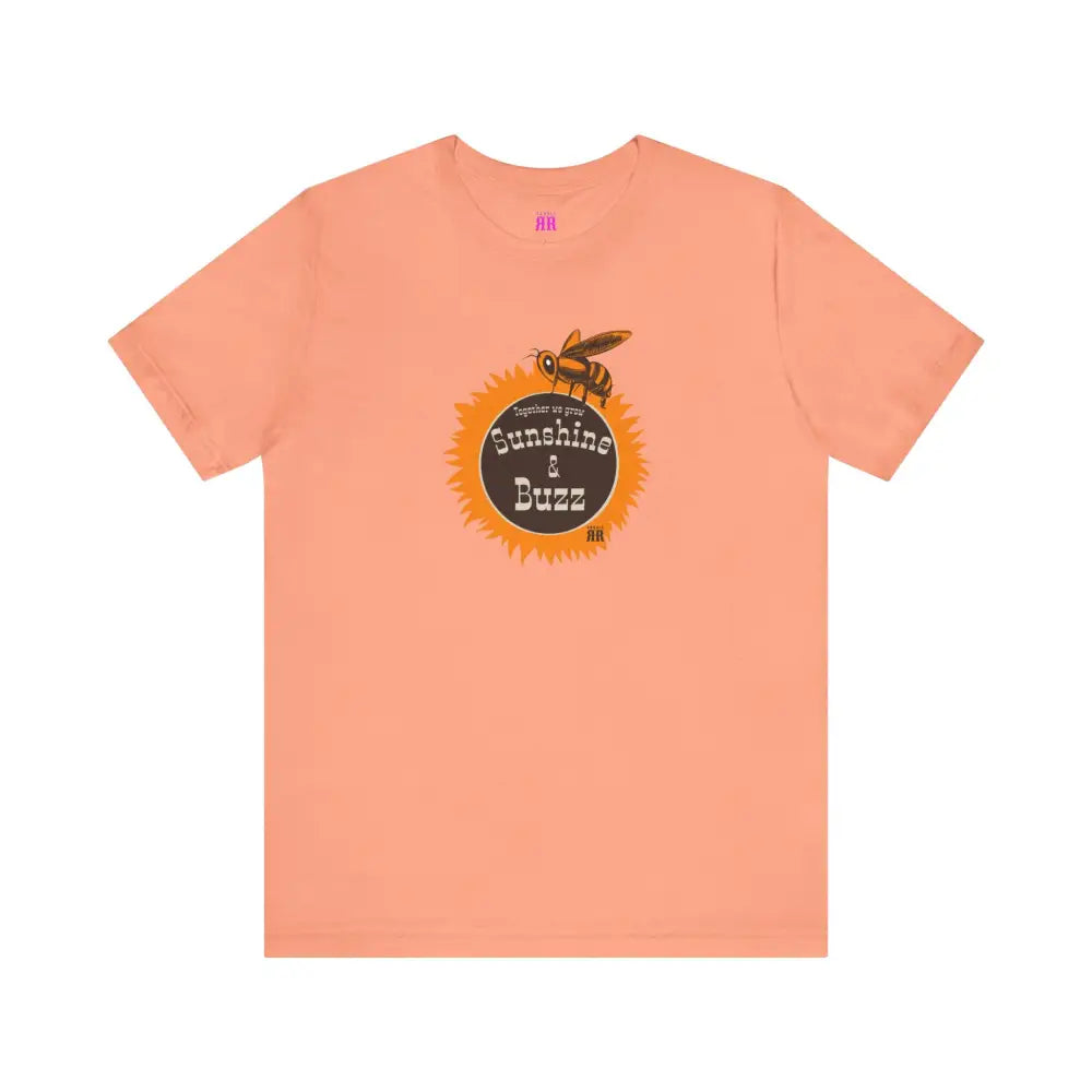 ’Sunshine and Buzz Together We Grow’ Double R Western’s ™ - Women’s Jersey T-Shirt - Sunset / XS - T-Shirt