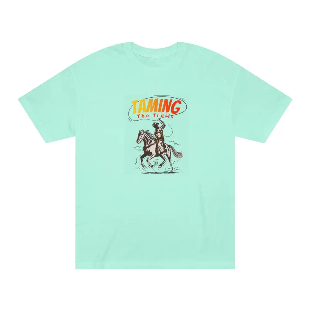 ’Taming the Trails’ - Double R Western’s™ - Classic Tee - Celadon / S - T-Shirt