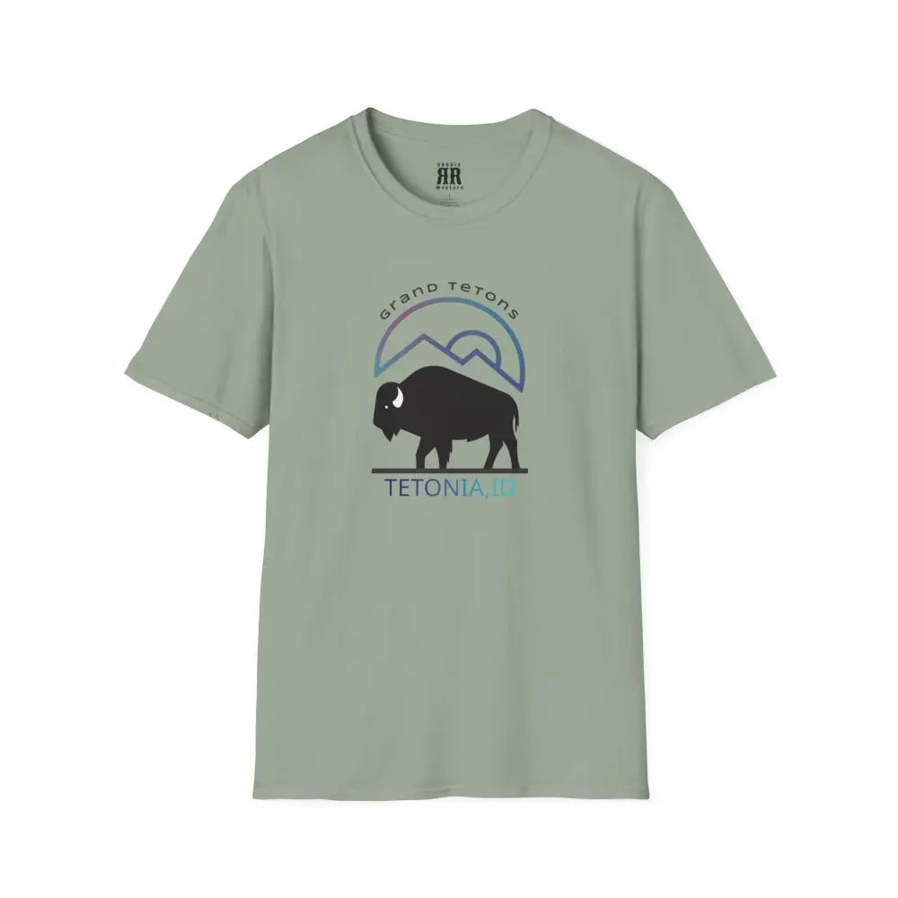 ’Teton Free’ Double R Western’s™ Softstyle T Shirt S / Sage T Shirt