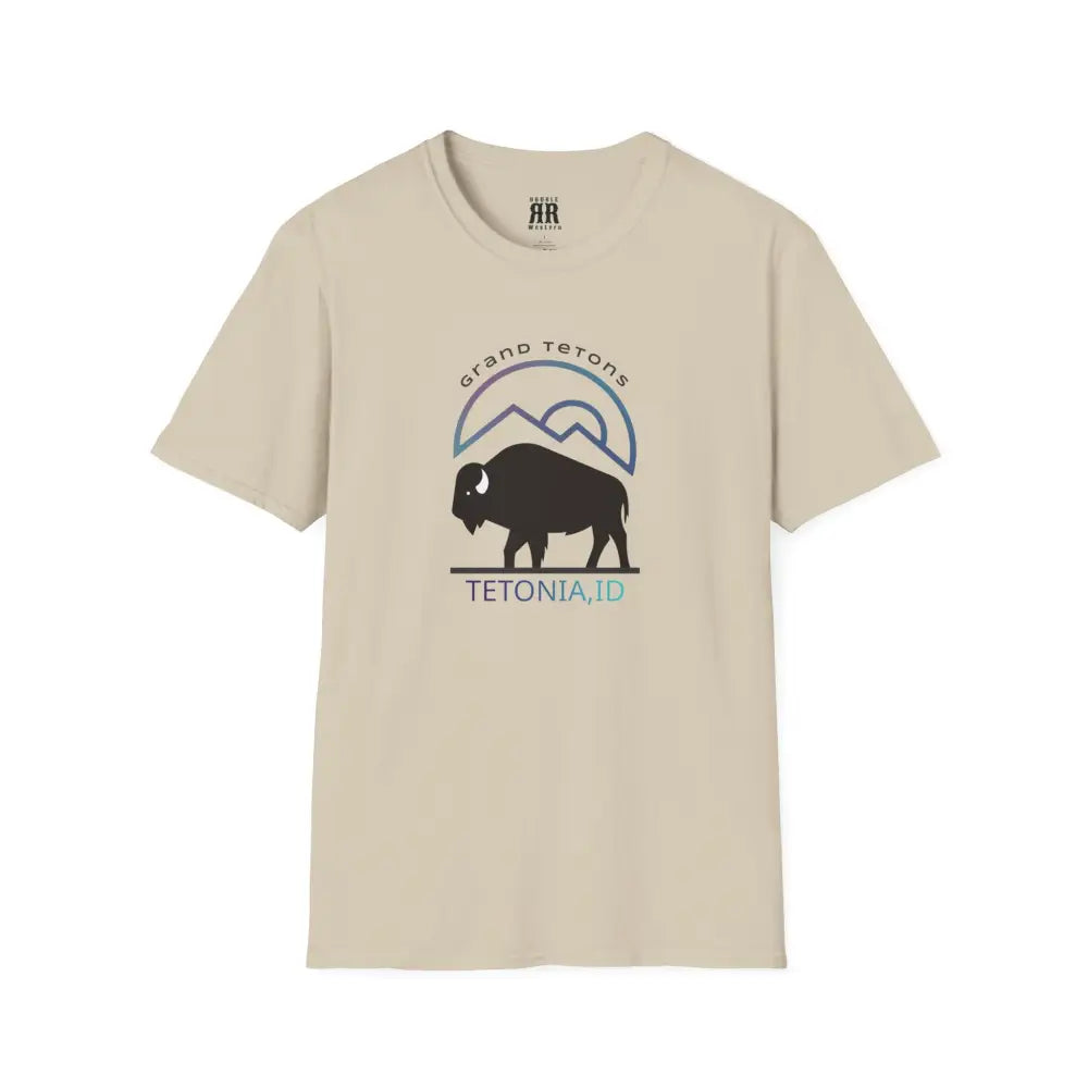 ’Teton Free’ Double R Western’s™ Softstyle T Shirt S / Sand T Shirt