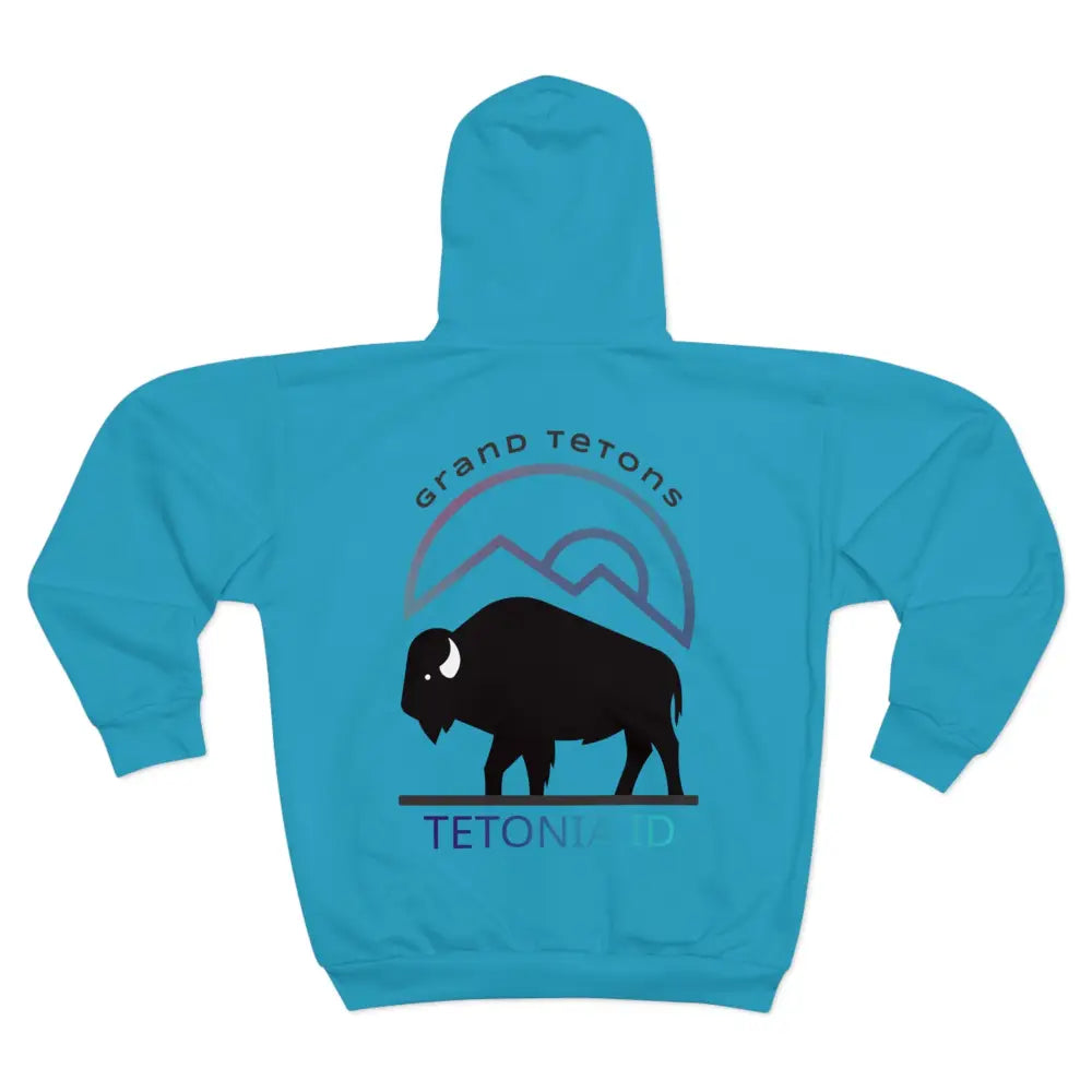 ’Teton Free’ Double R Western’s Zip Hoodie All Over Prints