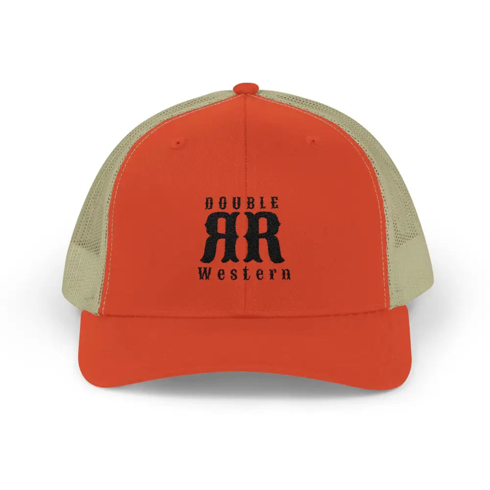 ’Timeless Icon’ - Double R Western’s ™ Iconic - Snapback Trucker Cap - Rustic Orange / Khaki / One size - Hats