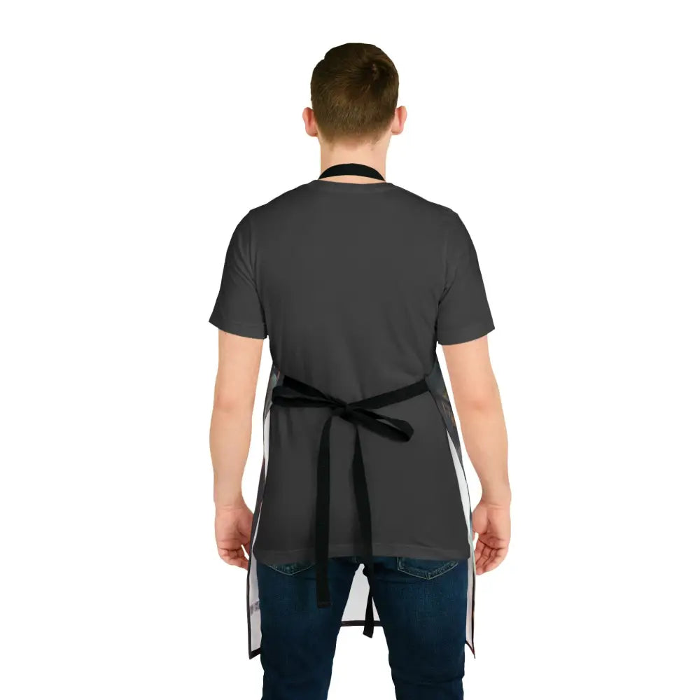’Trailblazer’s Hearth: Custom Cowboy Apron’ Double R Western’s Apron 5 Color Straps (AOP) One size / Black All Over