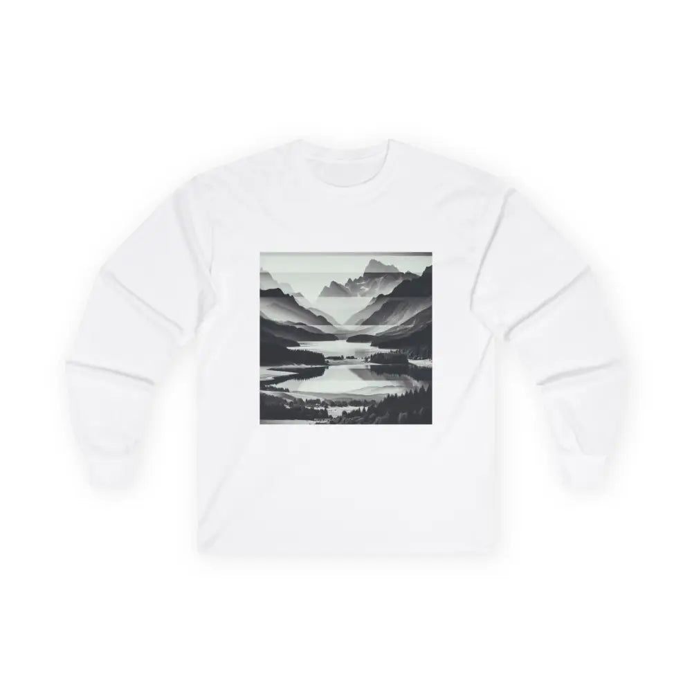 ’Tranquil Layers’ Double R Western’s Women’s Jersey Long Sleeve Tee S / White Long sleeve