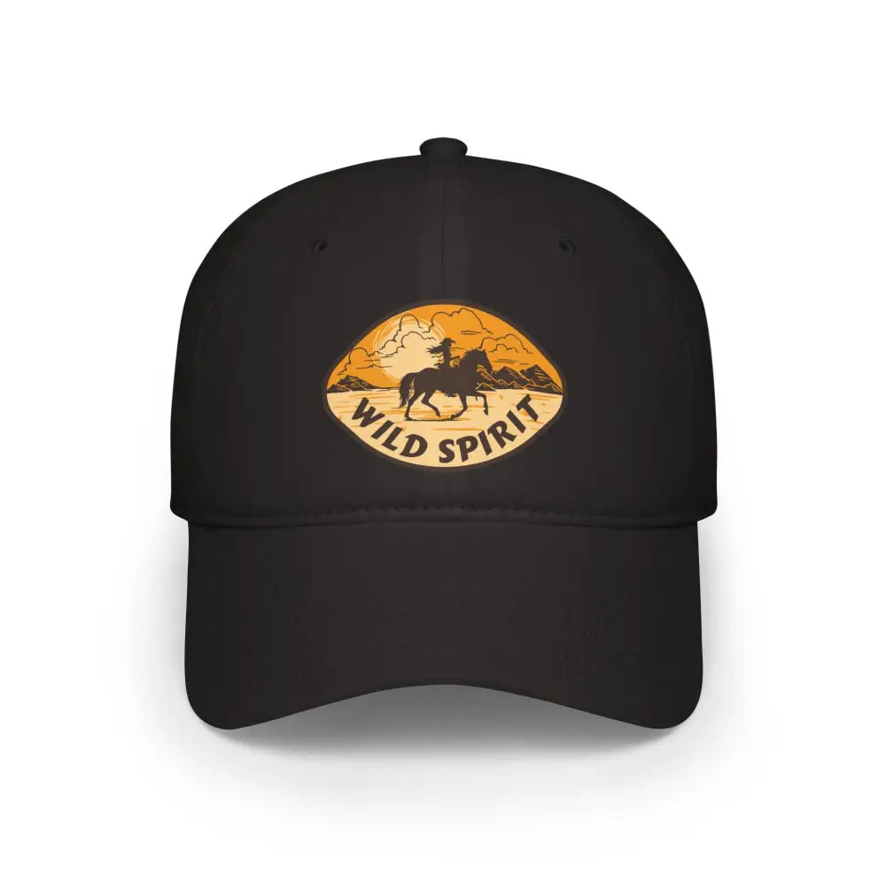 ’Wild Spirit’ Double R Western’s - Low Profile Baseball Cap - Black / One size - Hats