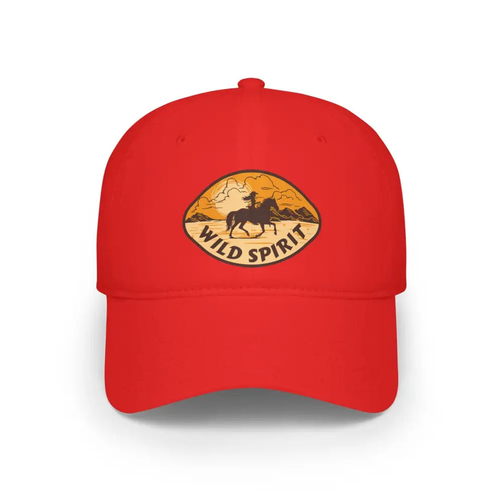 ’Wild Spirit’ Double R Western’s Low Profile Baseball Cap Red / One size Hats