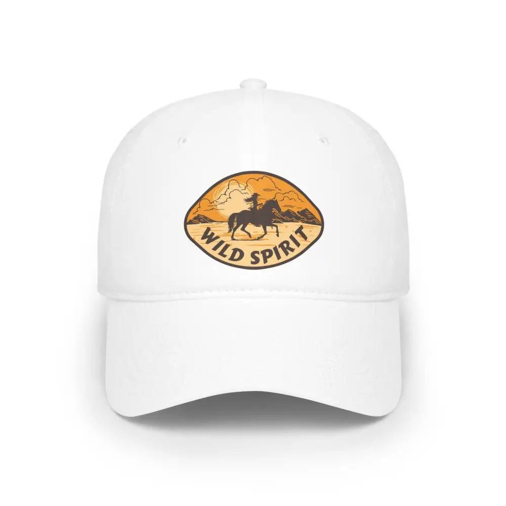 ’Wild Spirit’ Double R Western’s Low Profile Baseball Cap White / One size Hats