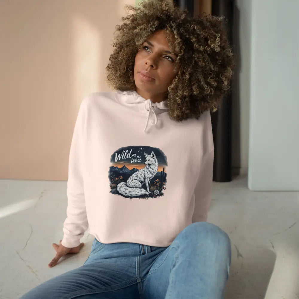 ’Wild as the West’ Double R Western’s Women’s Cropped Hooded Sweatshirt Hoodie