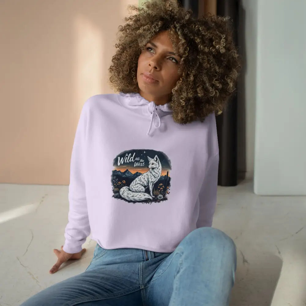 ’Wild as the West’ Double R Western’s Women’s Cropped Hooded Sweatshirt Hoodie