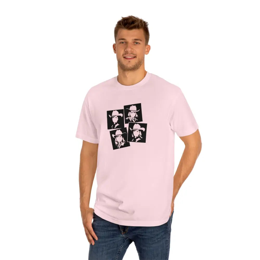 Wild West Muse Pop Art Cowgirl Tee – Women’s (Pink & Celadon) | Double R Western™ Hot off the trail T Shirt