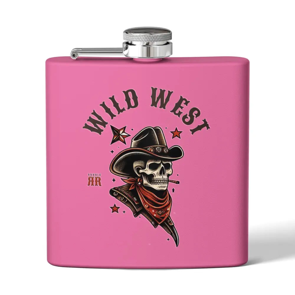 ’Wild West Show’ Double R Western’s Stainless Steel Flask 6oz 6oz / Pink Mug
