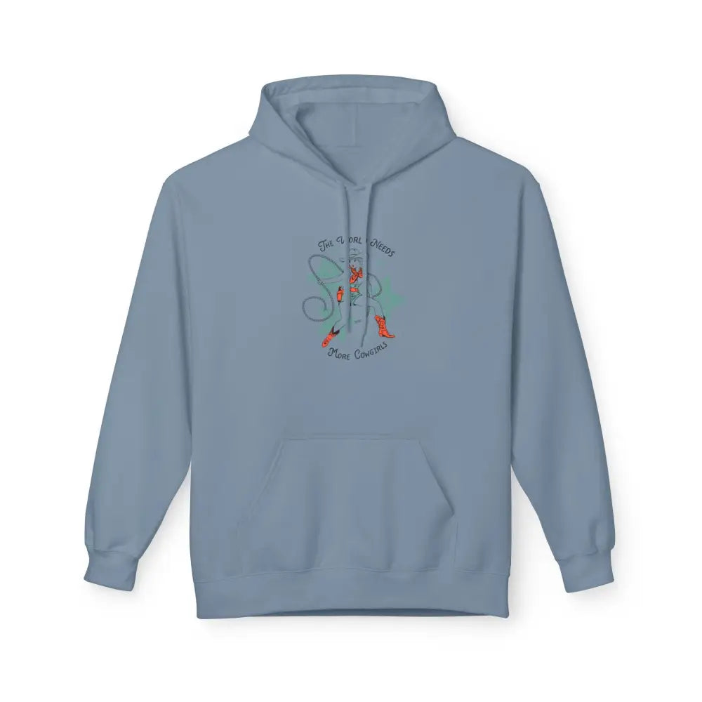 The World Needs More Cowgirls’ Women’s Sweatshirt Women’s NUBLEND Hooded Sweatshirt Stone Blue / S Hoodie