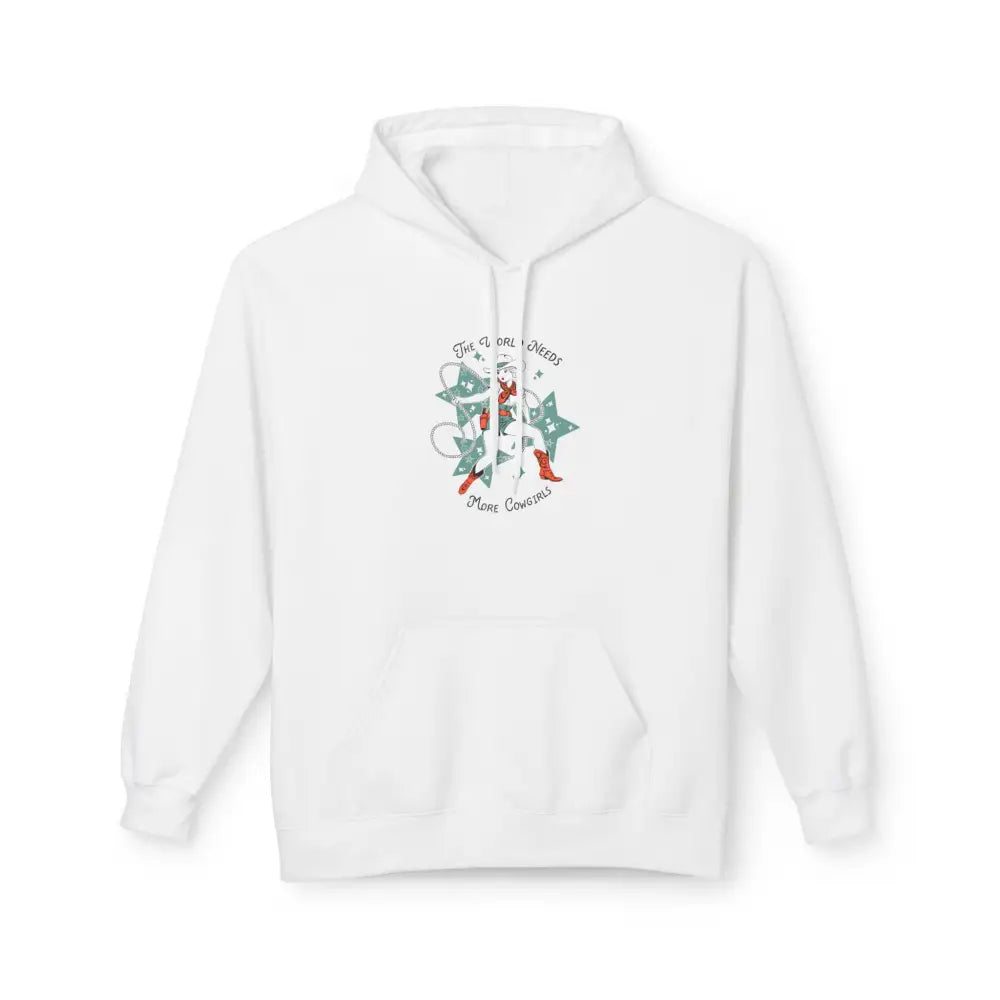 The World Needs More Cowgirls’ Women’s Sweatshirt Women’s NUBLEND Hooded Sweatshirt White / S Hoodie