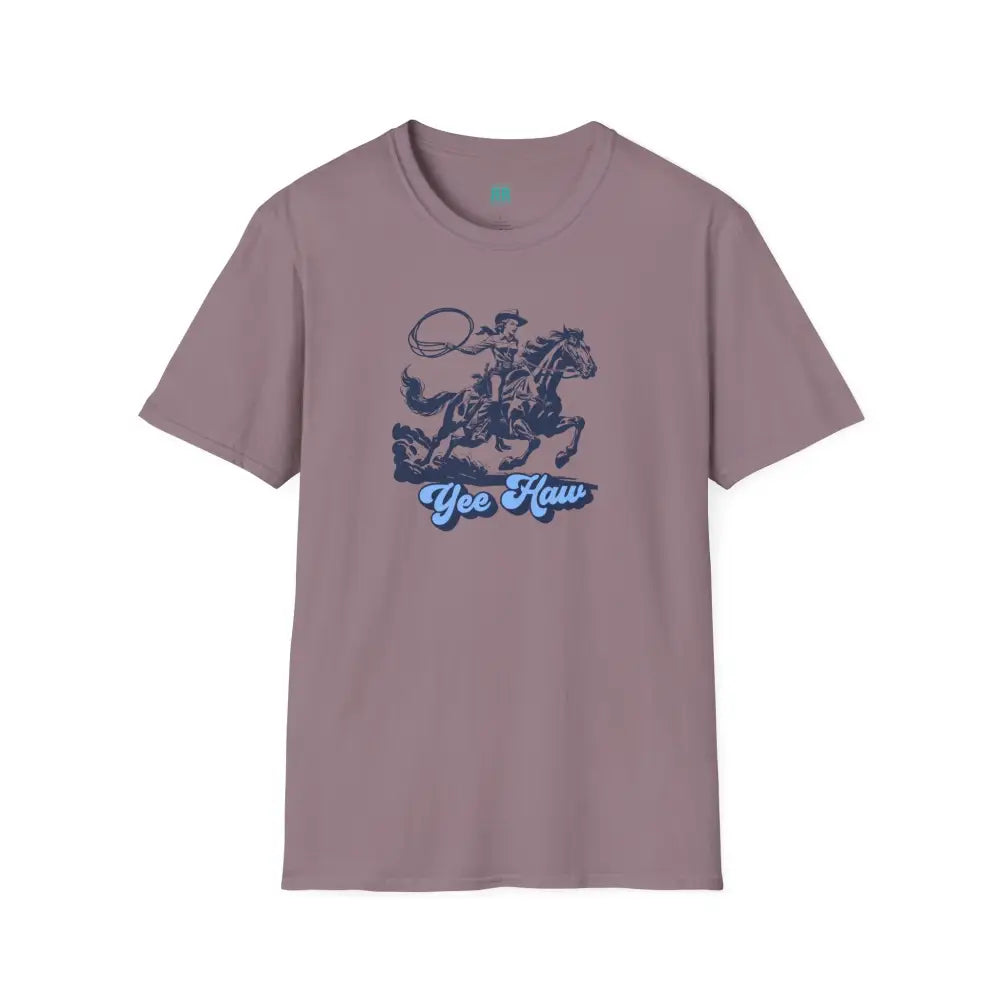 Yee Haw Cowgirl Tee Unisex Softstyle Tee Paragon / S T Shirt