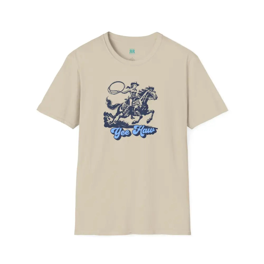 Yee Haw Cowgirl Tee Unisex Softstyle Tee Sand / S T Shirt