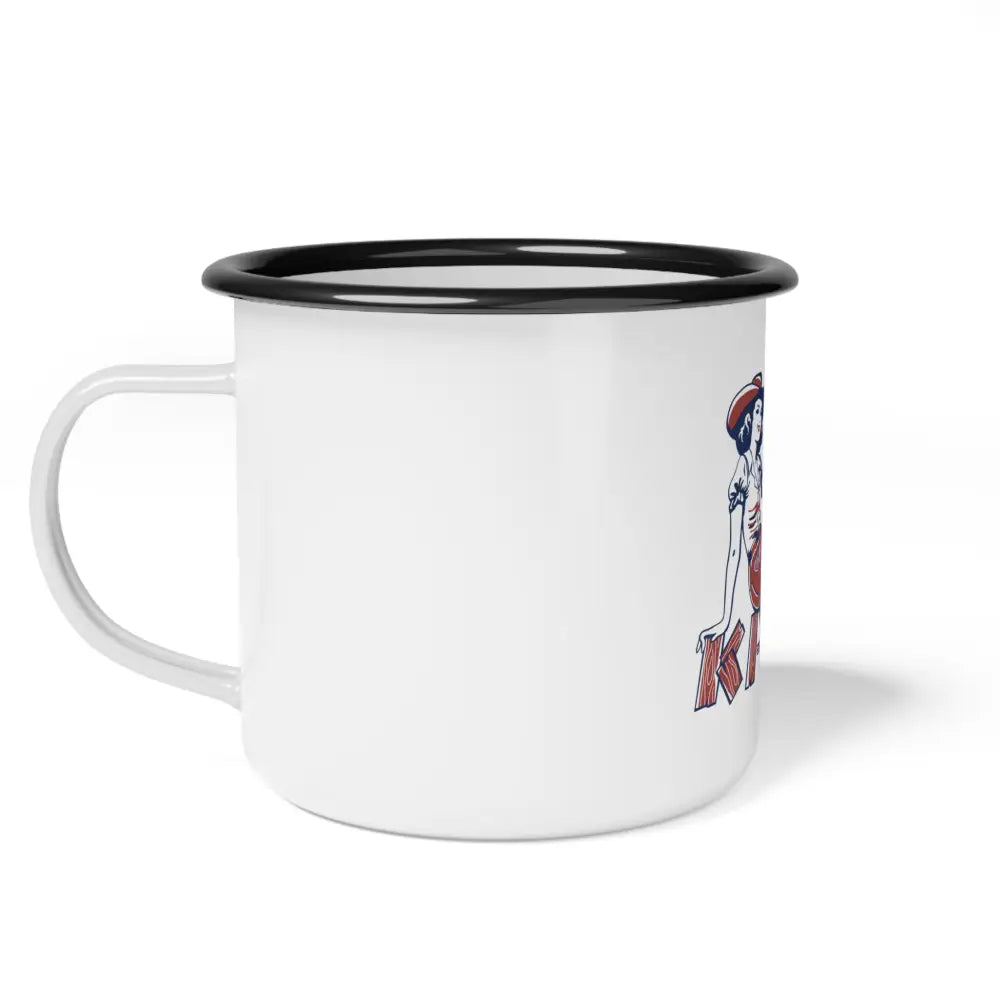 Yippee Ki-Yay - Enamel Camp Mug – Double R Western’s Hot Off The Trail - 12oz / Black Rim - Mug
